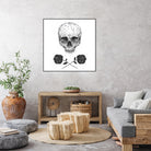 Skull N' Roses by Solti Balázs on GIANT ART - white digital drawing