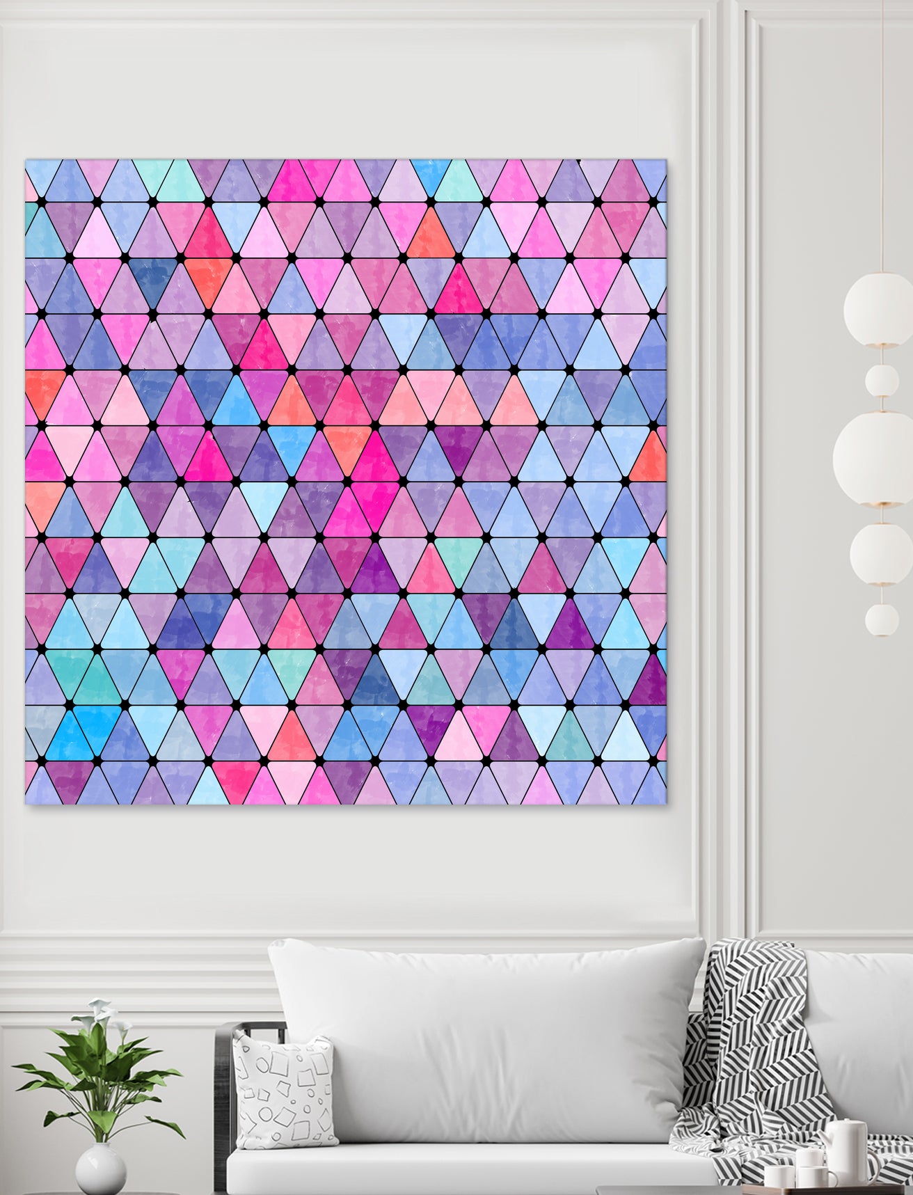 Lovely geometric #13 by Amir Faysal on GIANT ART - pink digital drawing