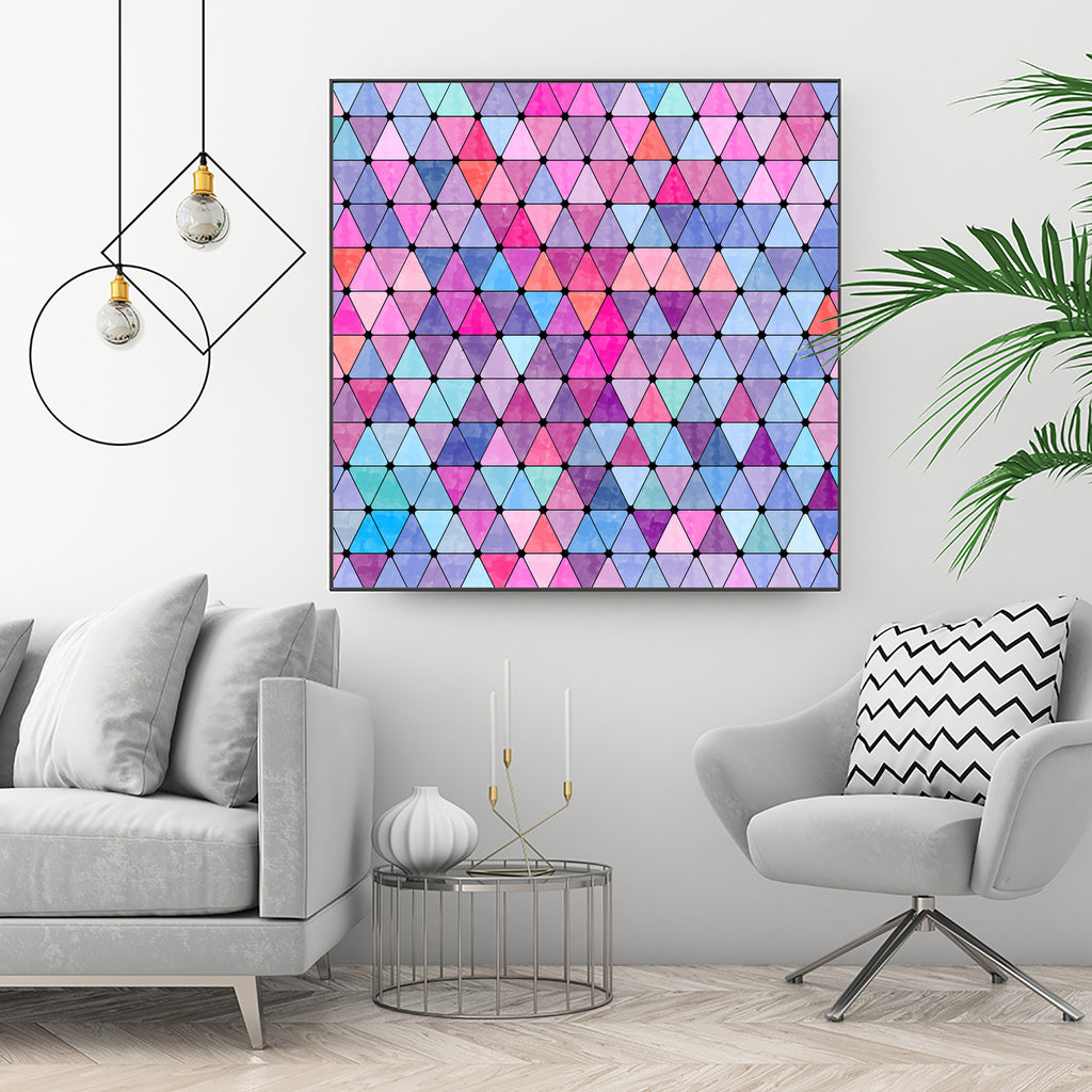 Lovely geometric #13 by Amir Faysal on GIANT ART - pink digital drawing