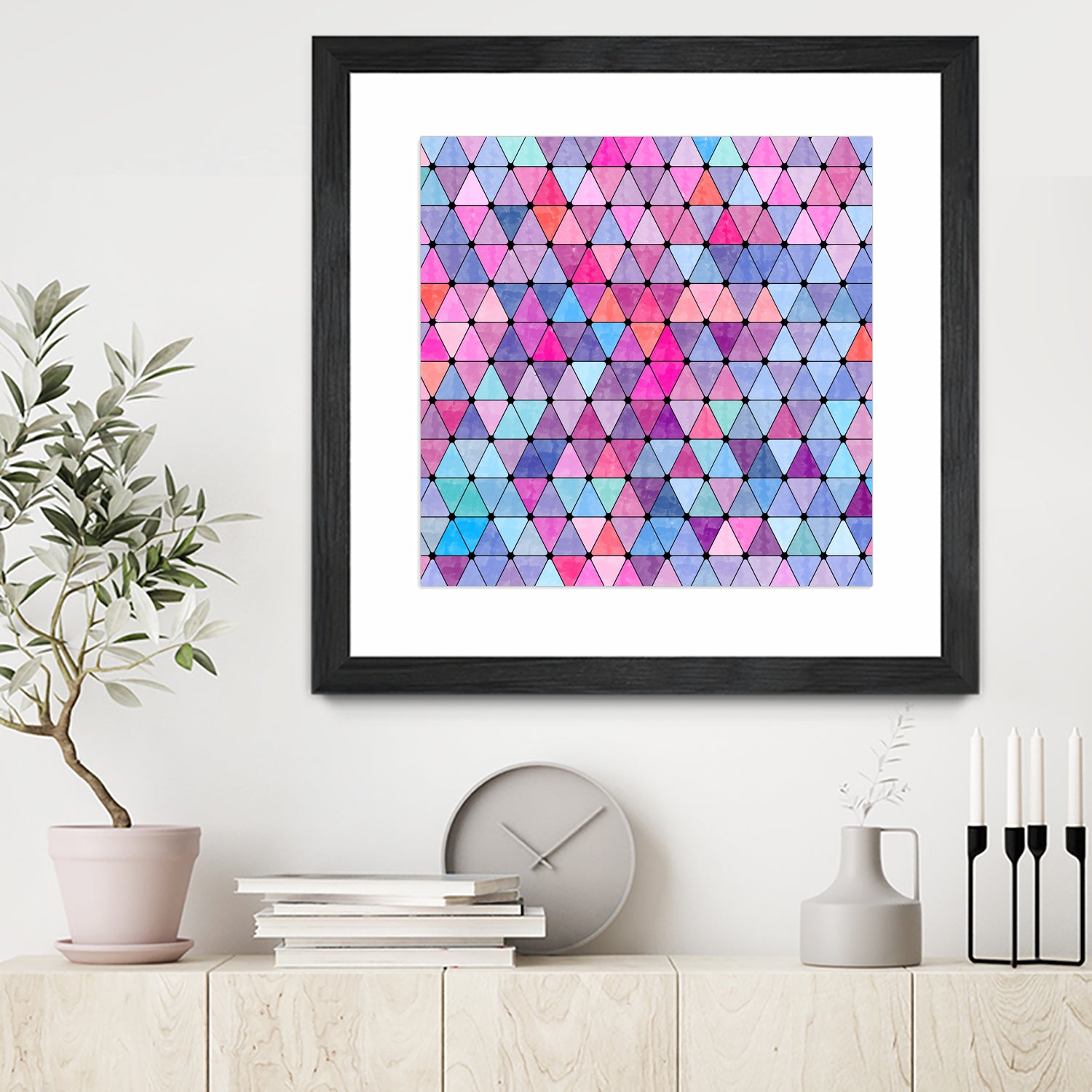 Lovely geometric #13 by Amir Faysal on GIANT ART - pink digital drawing