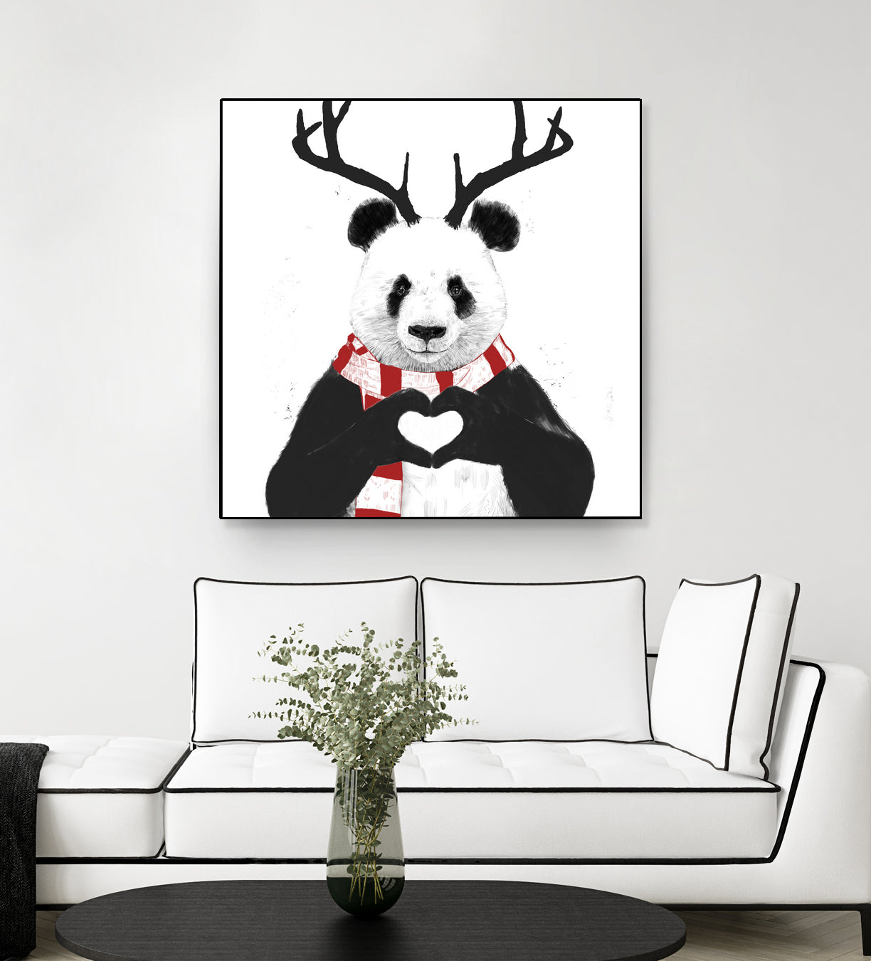 Xmas panda by Solti Balázs on GIANT ART - white digital drawing