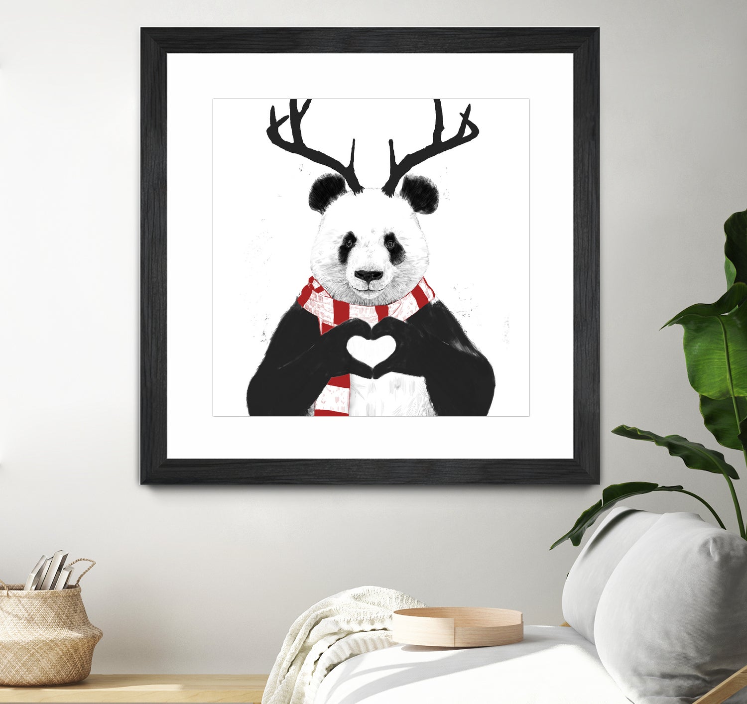 Xmas panda by Solti Balázs on GIANT ART - white digital drawing