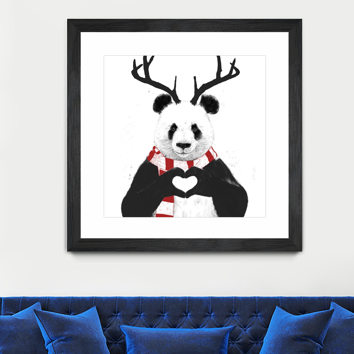 Xmas panda by Solti Balázs on GIANT ART - white digital drawing