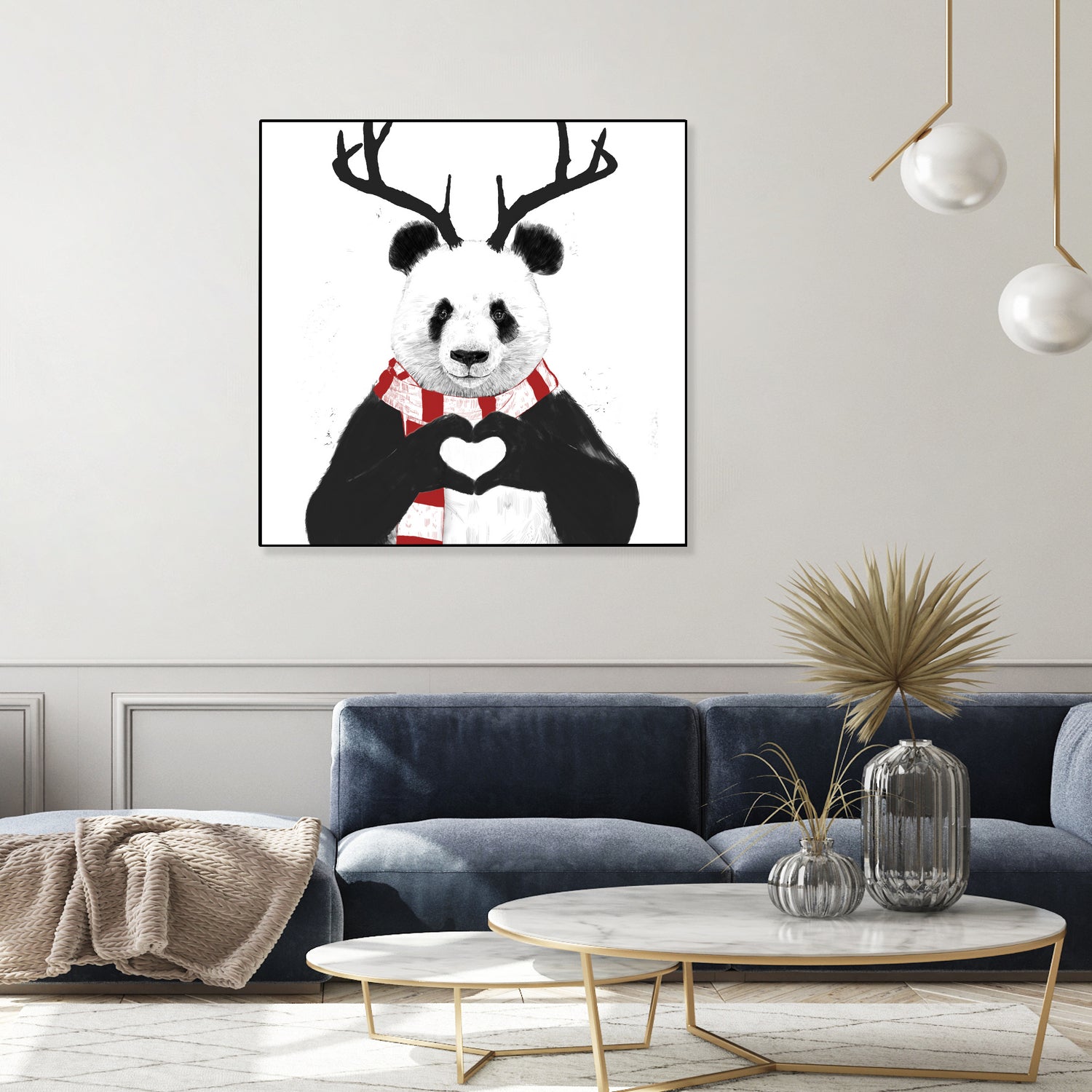 Xmas panda by Solti Balázs on GIANT ART - white digital drawing