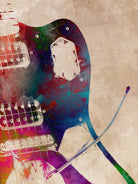 guitar art 6 by Justyna Jaszke on GIANT ART - red digital painting