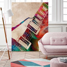 guitar art 5 by Justyna Jaszke on GIANT ART - red digital painting