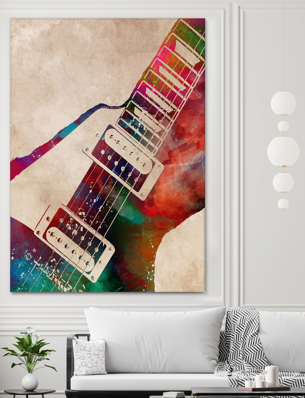 guitar art 5 by Justyna Jaszke on GIANT ART - red digital painting