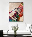 guitar art 5 by Justyna Jaszke on GIANT ART - red digital painting