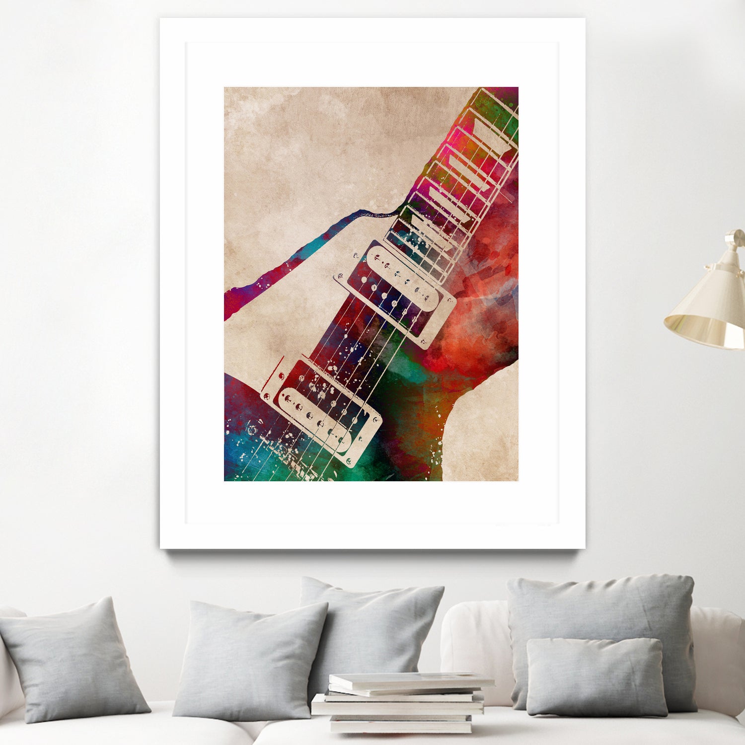 guitar art 5 by Justyna Jaszke on GIANT ART - red digital painting