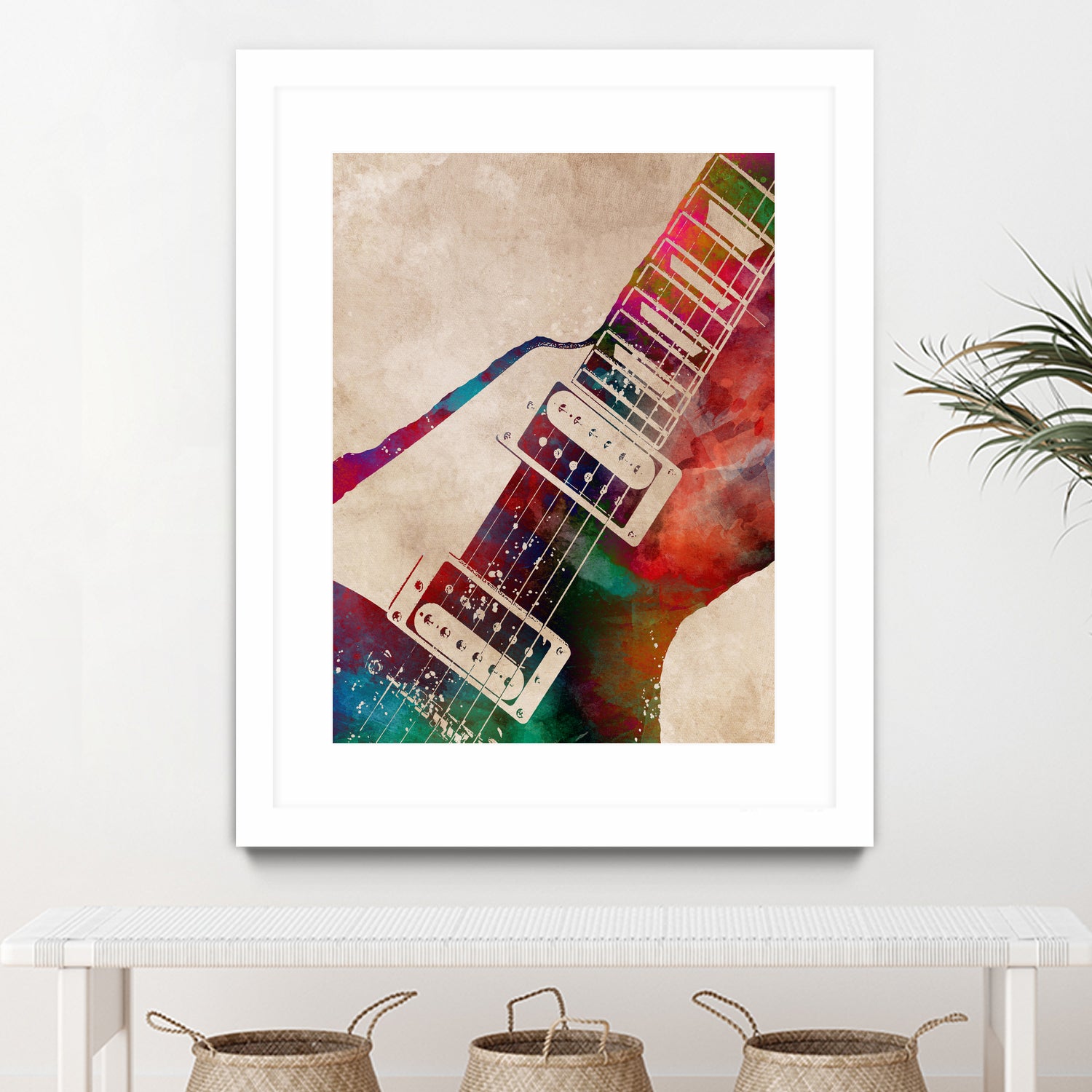 guitar art 5 by Justyna Jaszke on GIANT ART - red digital painting