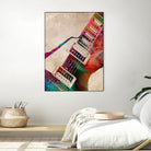 guitar art 5 by Justyna Jaszke on GIANT ART - red digital painting