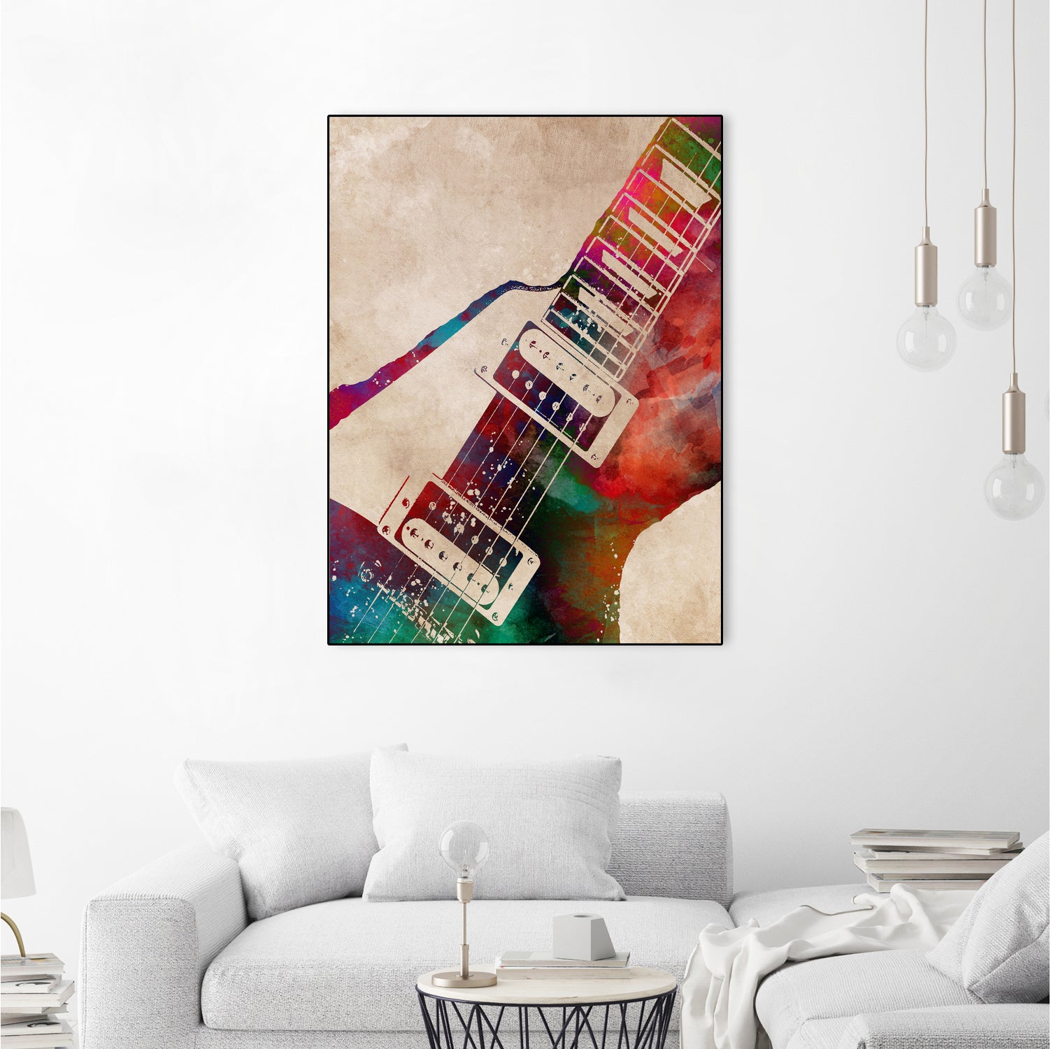 guitar art 5 by Justyna Jaszke on GIANT ART - red digital painting