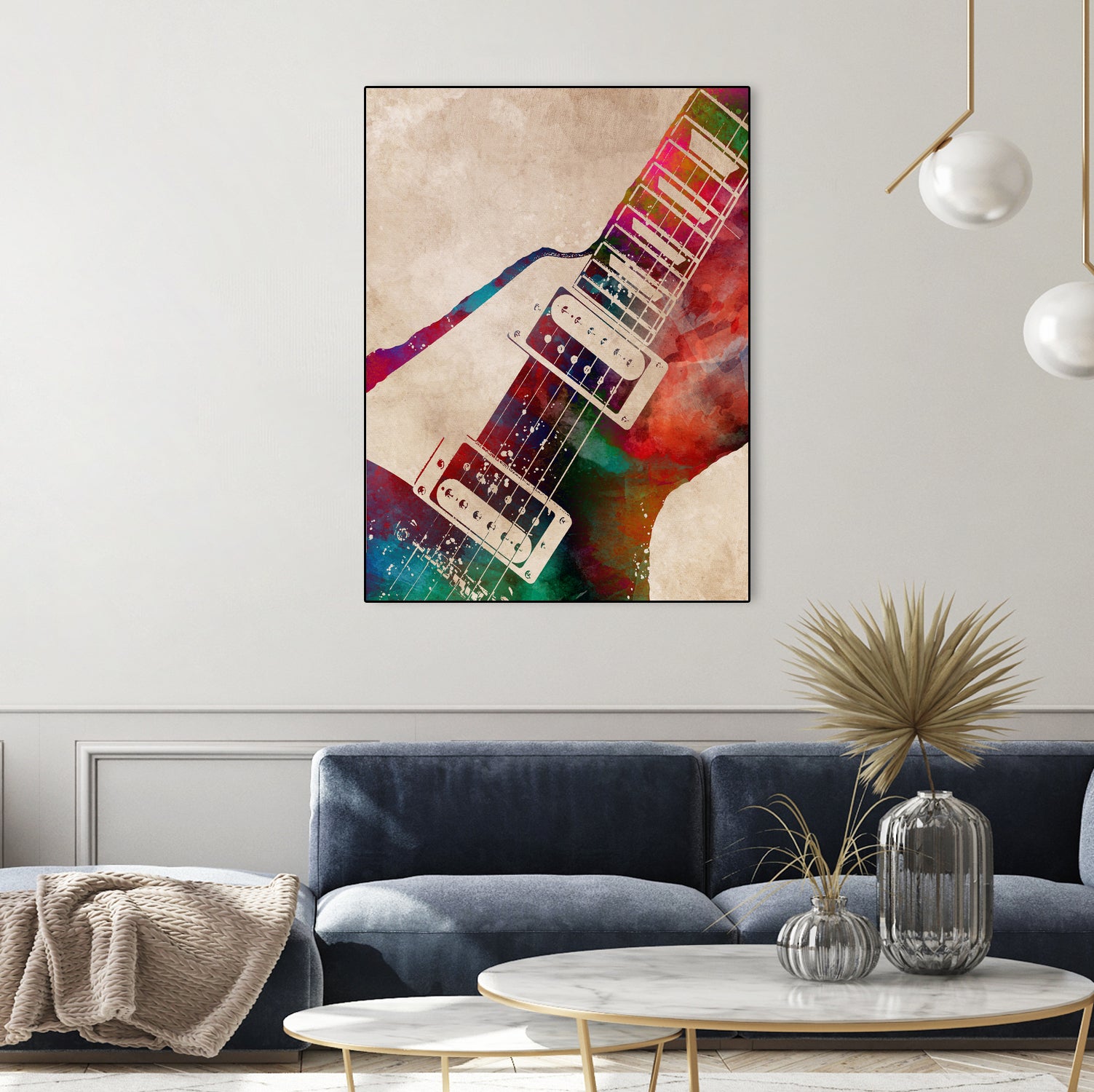 guitar art 5 by Justyna Jaszke on GIANT ART - red digital painting