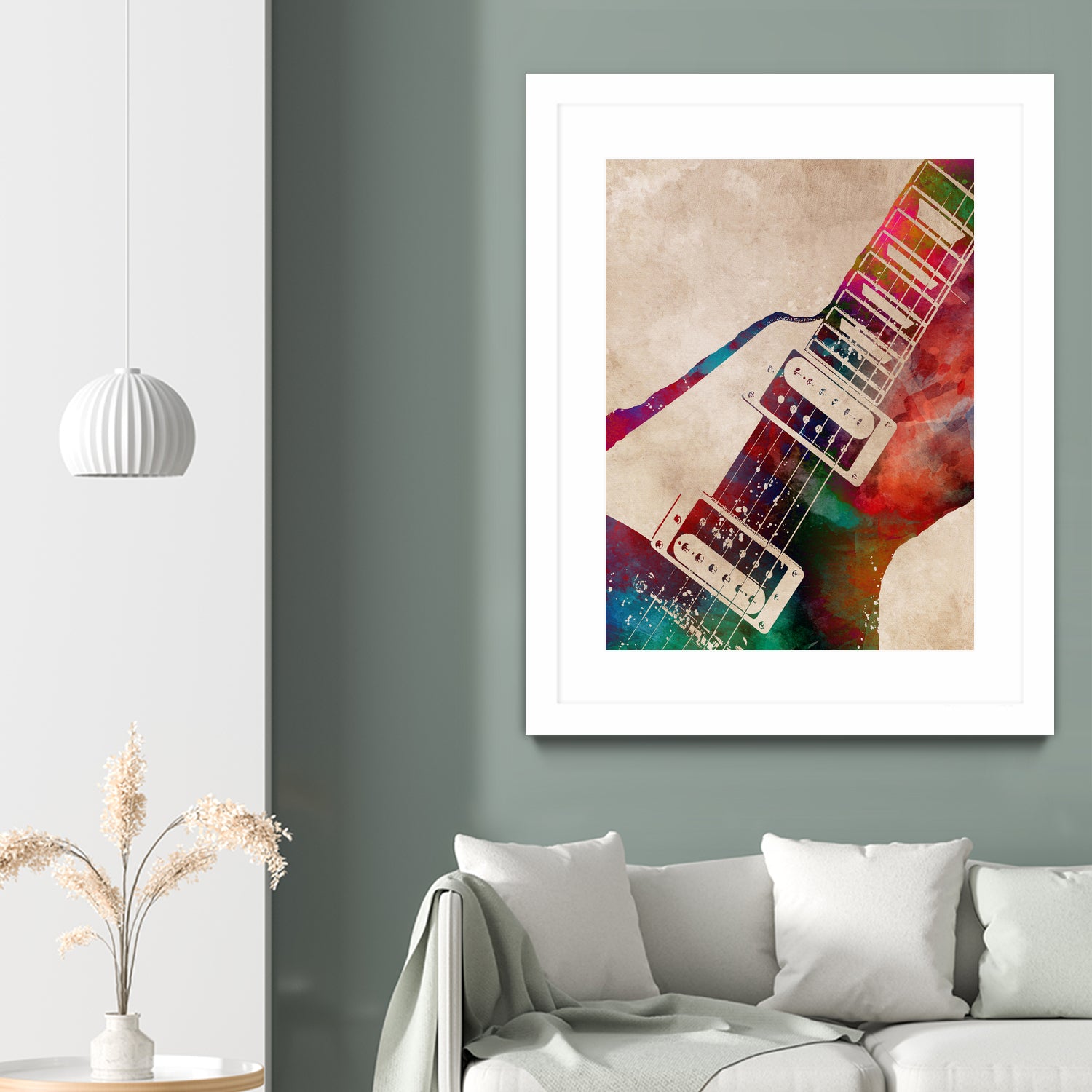 guitar art 5 by Justyna Jaszke on GIANT ART - red digital painting