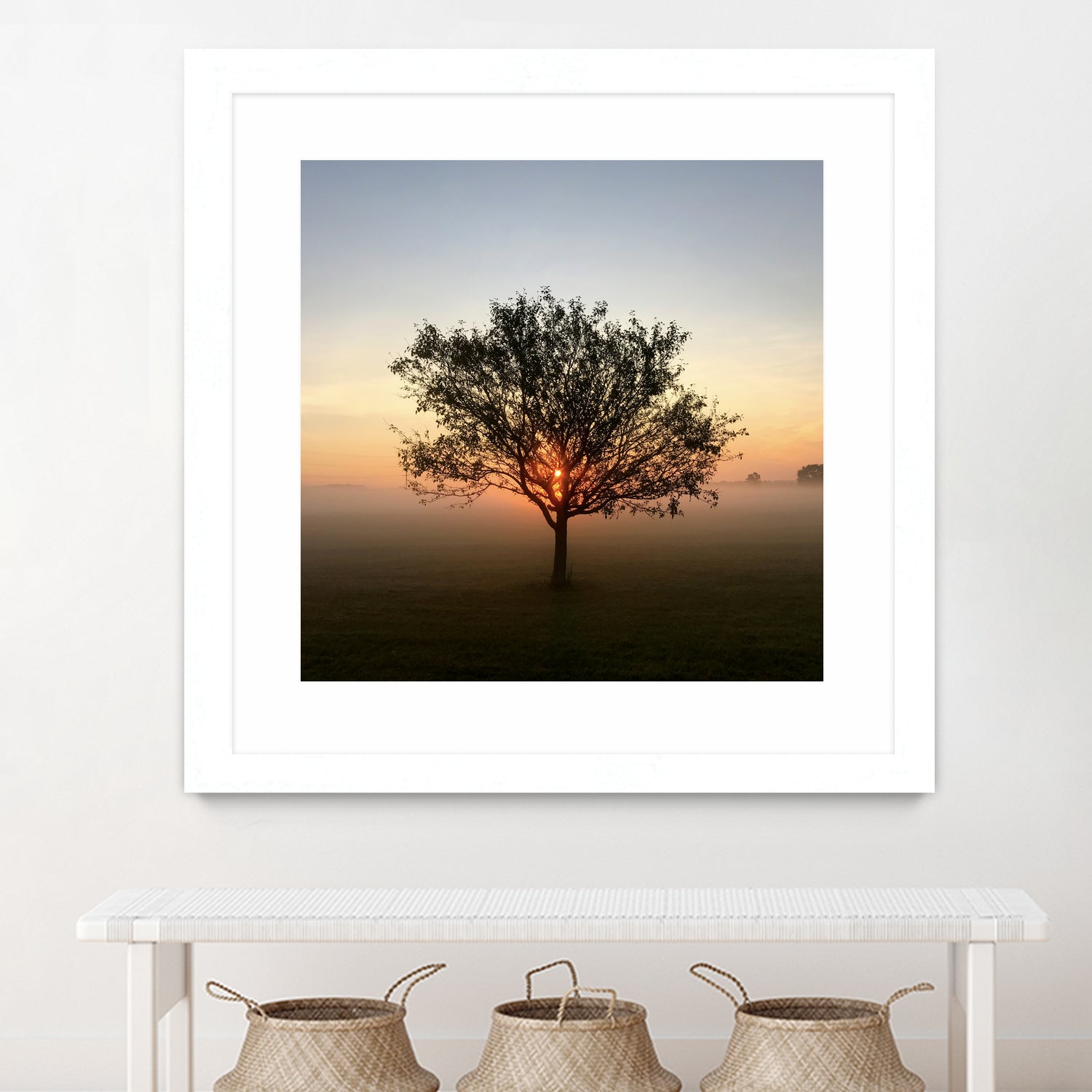 Tree at Sunrise Sunrise by Brian Sooy on GIANT ART - orange photo illustration