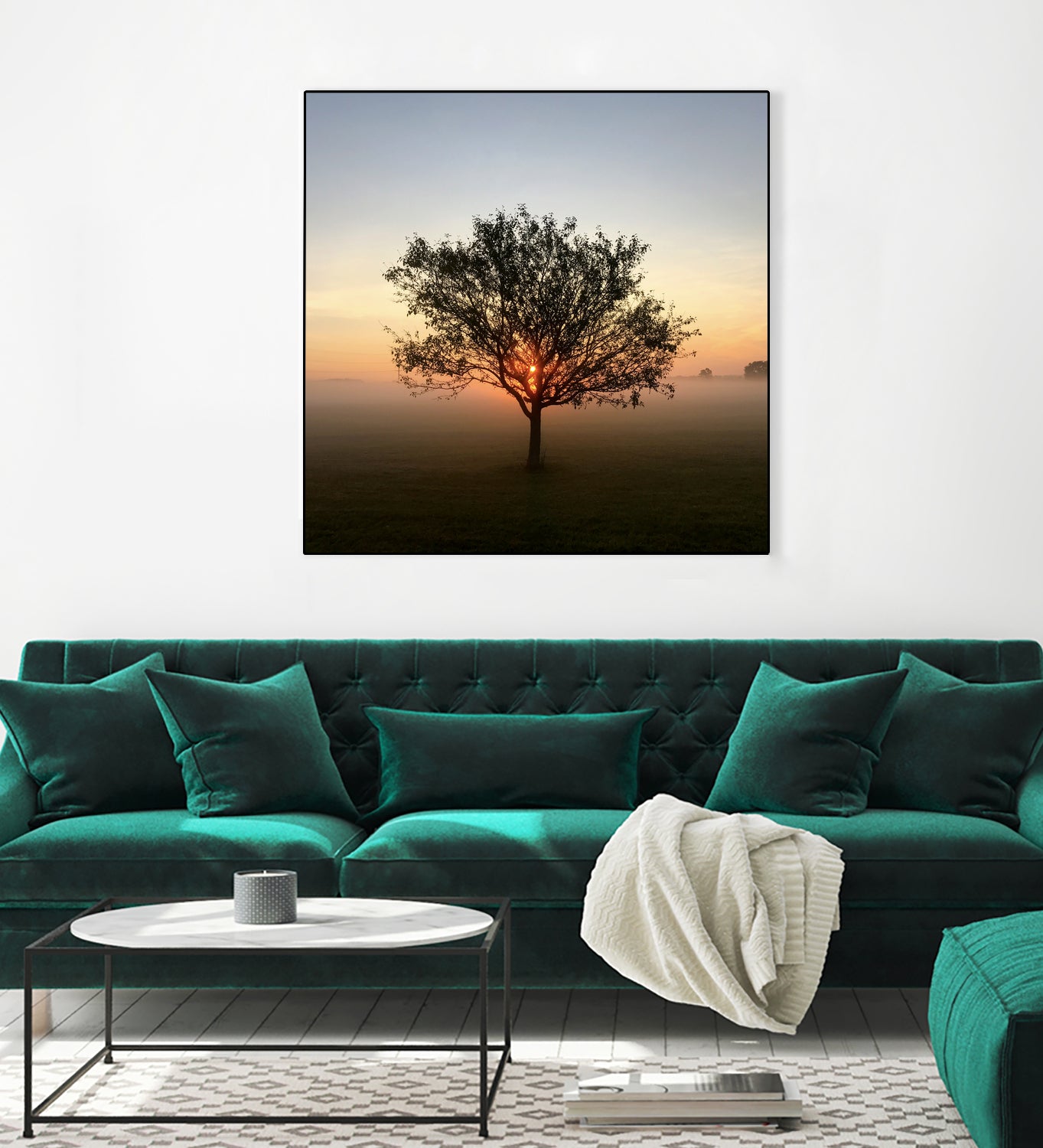 Tree at Sunrise Sunrise by Brian Sooy on GIANT ART - orange photo illustration