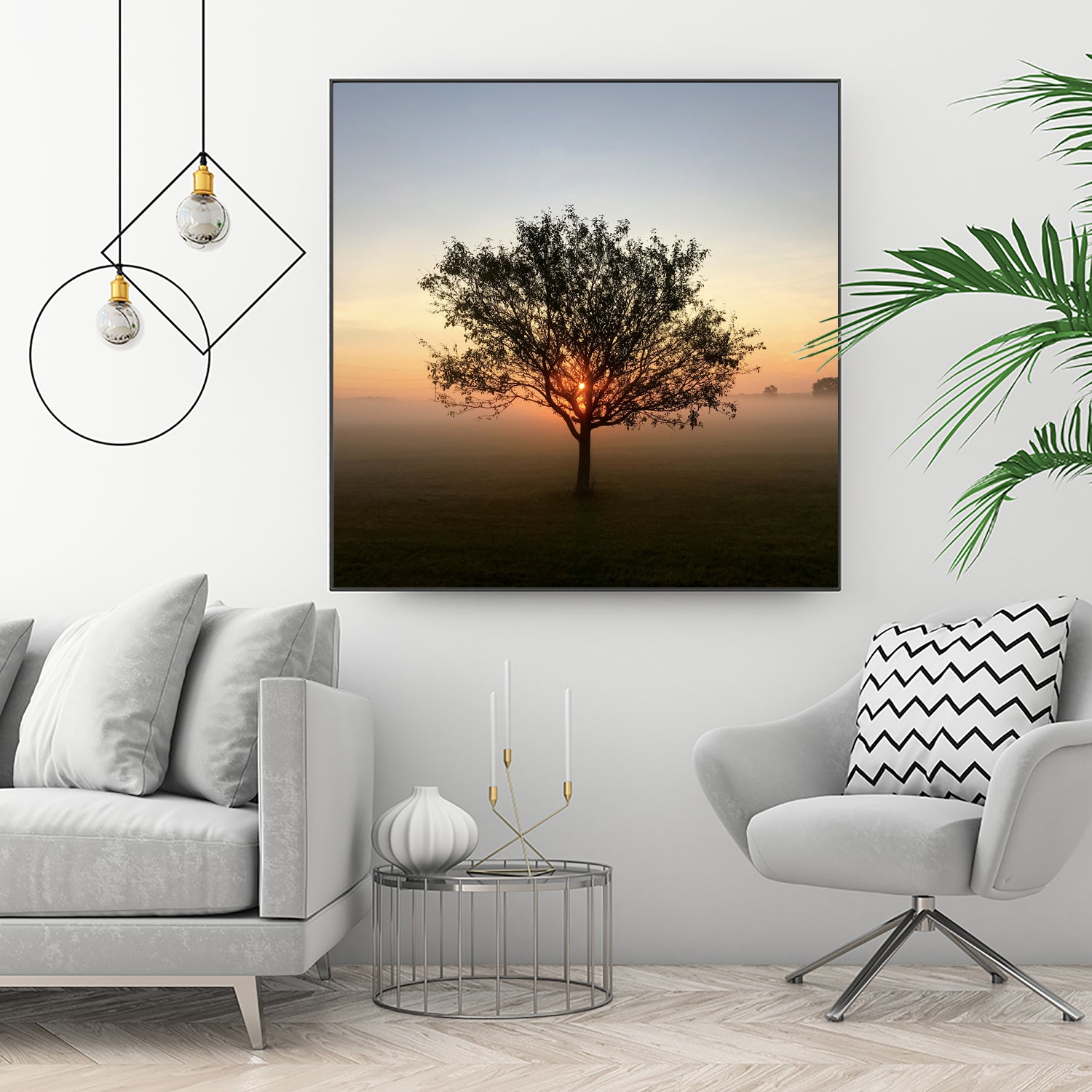 Tree at Sunrise Sunrise by Brian Sooy on GIANT ART - orange photo illustration