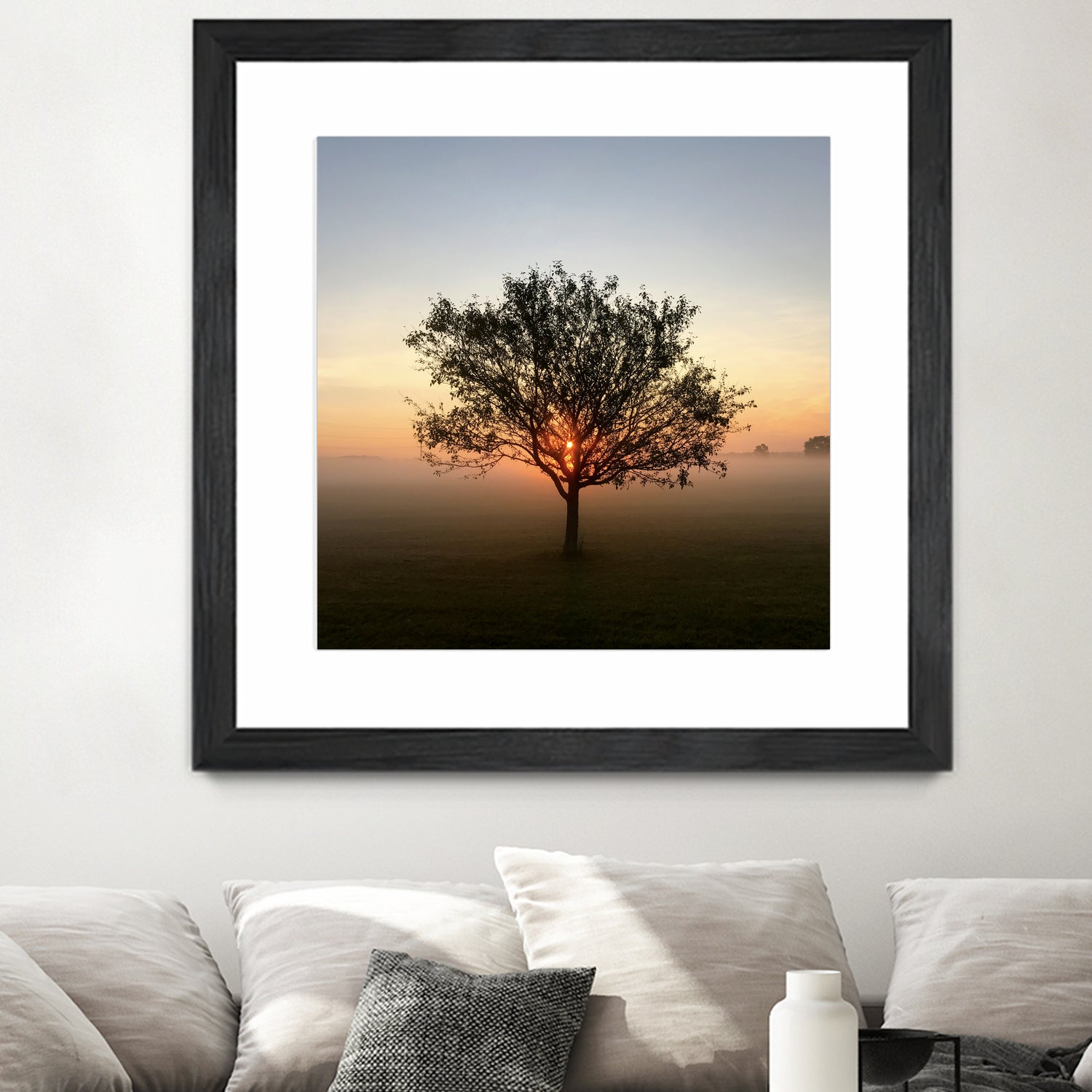 Tree at Sunrise Sunrise by Brian Sooy on GIANT ART - orange photo illustration