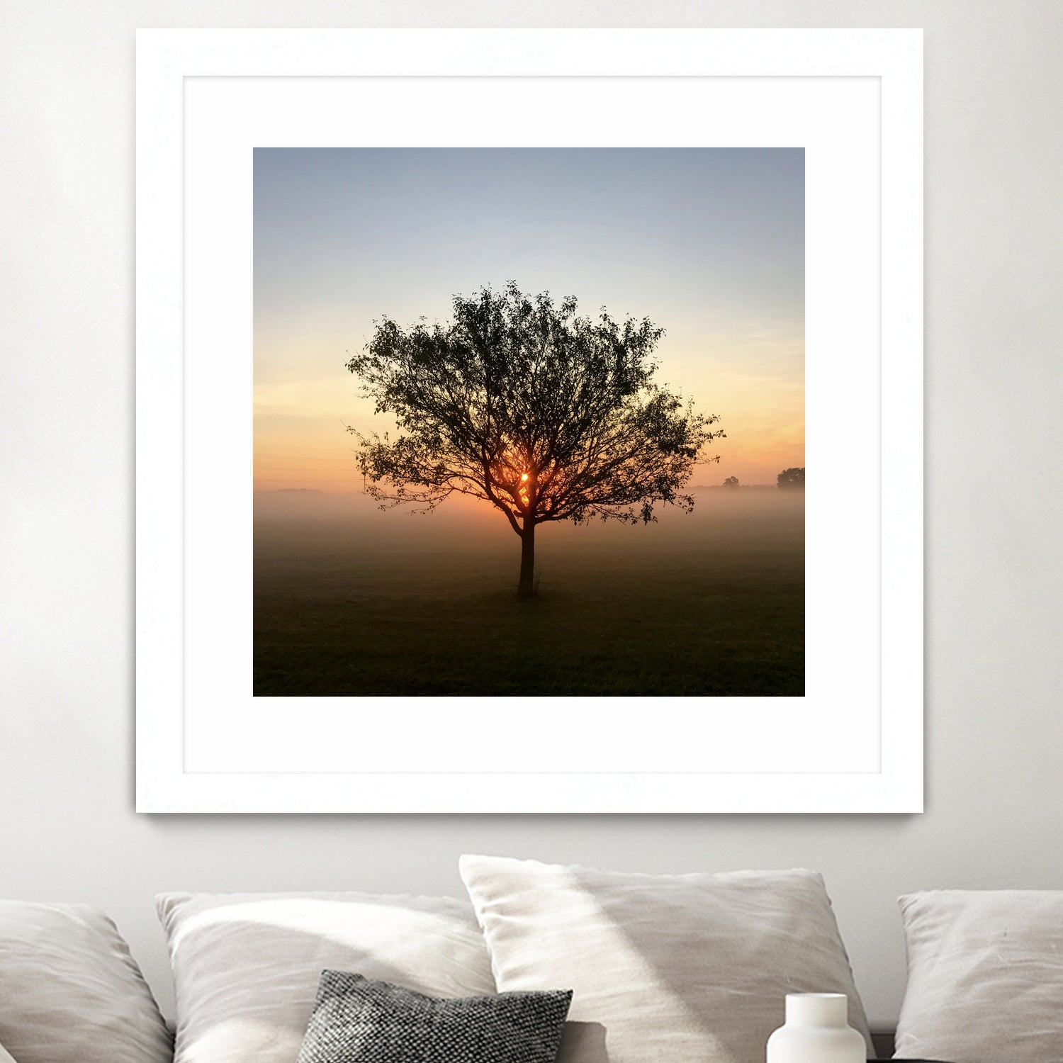 Tree at Sunrise Sunrise by Brian Sooy on GIANT ART - orange photo illustration