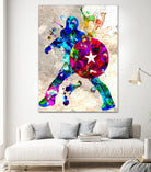 Captain America Grunge by Daniel Janda on GIANT ART - blue digital painting