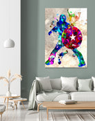 Captain America Grunge by Daniel Janda on GIANT ART - blue digital painting