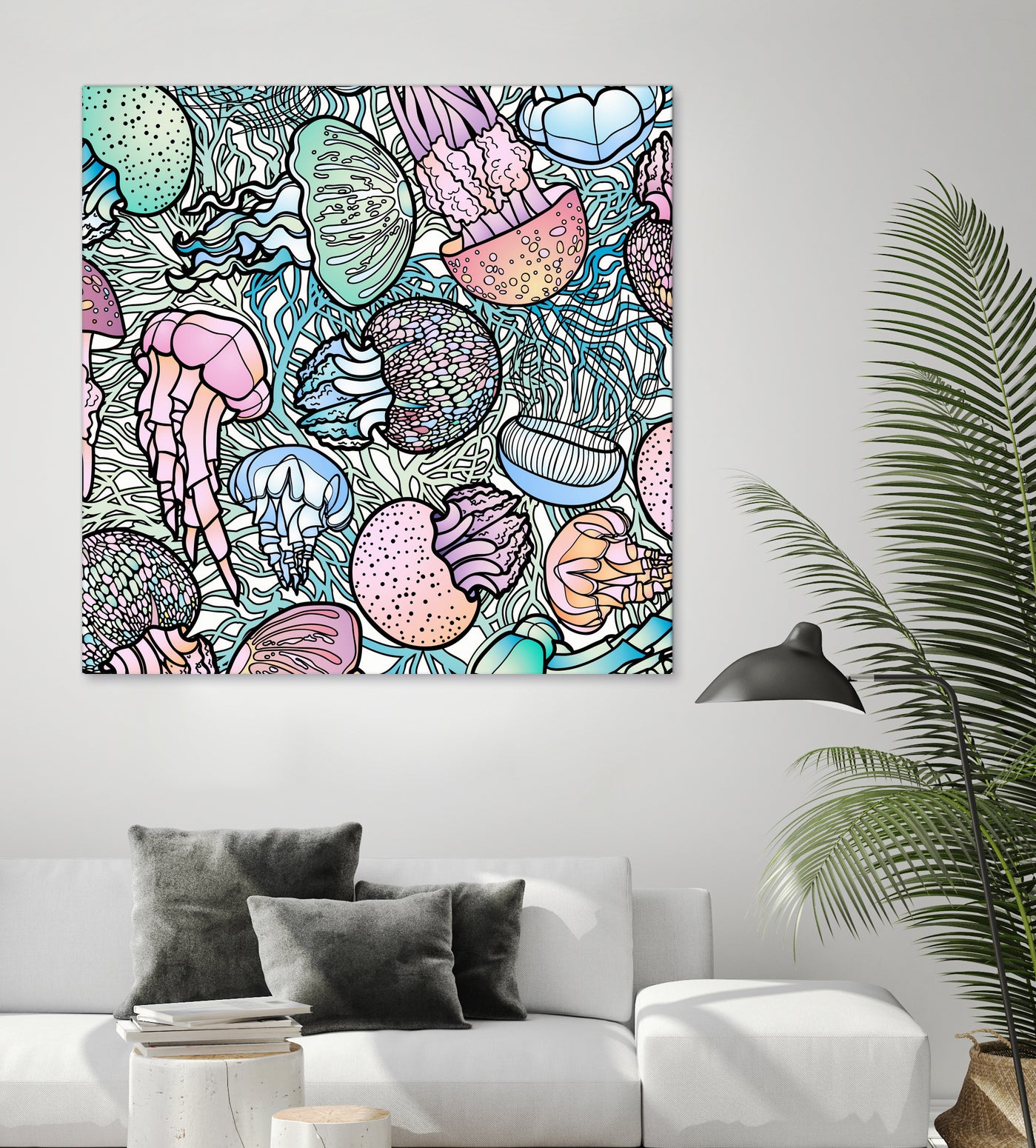 Jellyfishes by salome mikaberidze on GIANT ART - blue digital painting