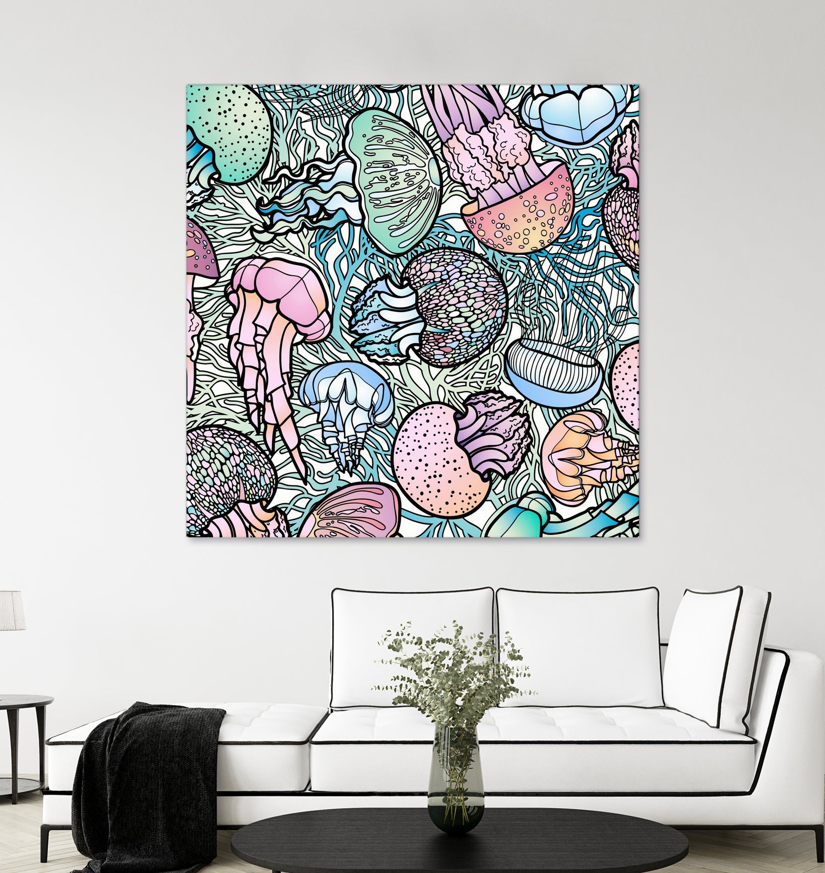 Jellyfishes by salome mikaberidze on GIANT ART - blue digital painting