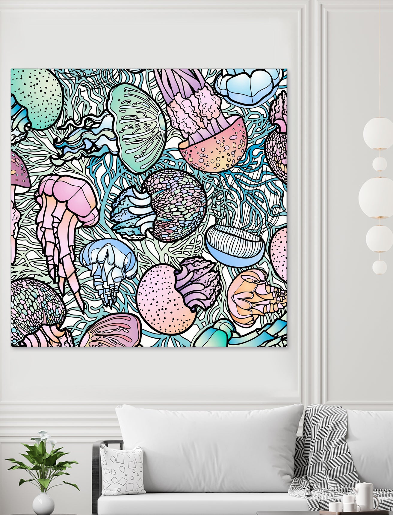 Jellyfishes by salome mikaberidze on GIANT ART - blue digital painting