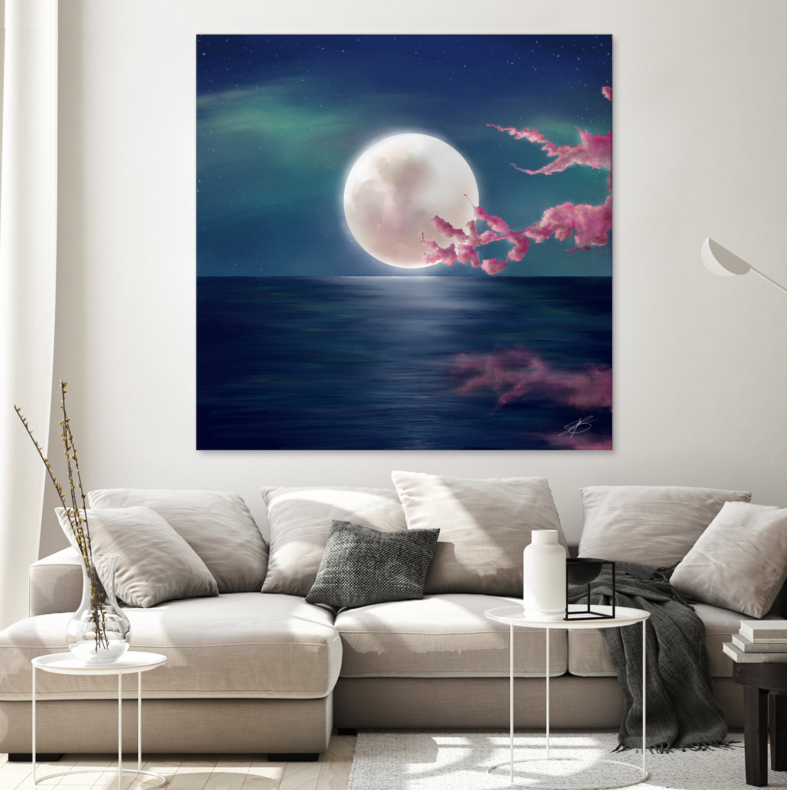 Luna by Elena Bragioto on GIANT ART - blue digital painting