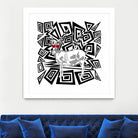 Goat In Red Sunglasses Abstract by TheArtOf Vikki on GIANT ART - black digital drawing