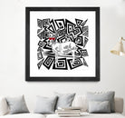 Goat In Red Sunglasses Abstract by TheArtOf Vikki on GIANT ART - black digital drawing