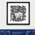 Goat In Red Sunglasses Abstract by TheArtOf Vikki on GIANT ART - black digital drawing