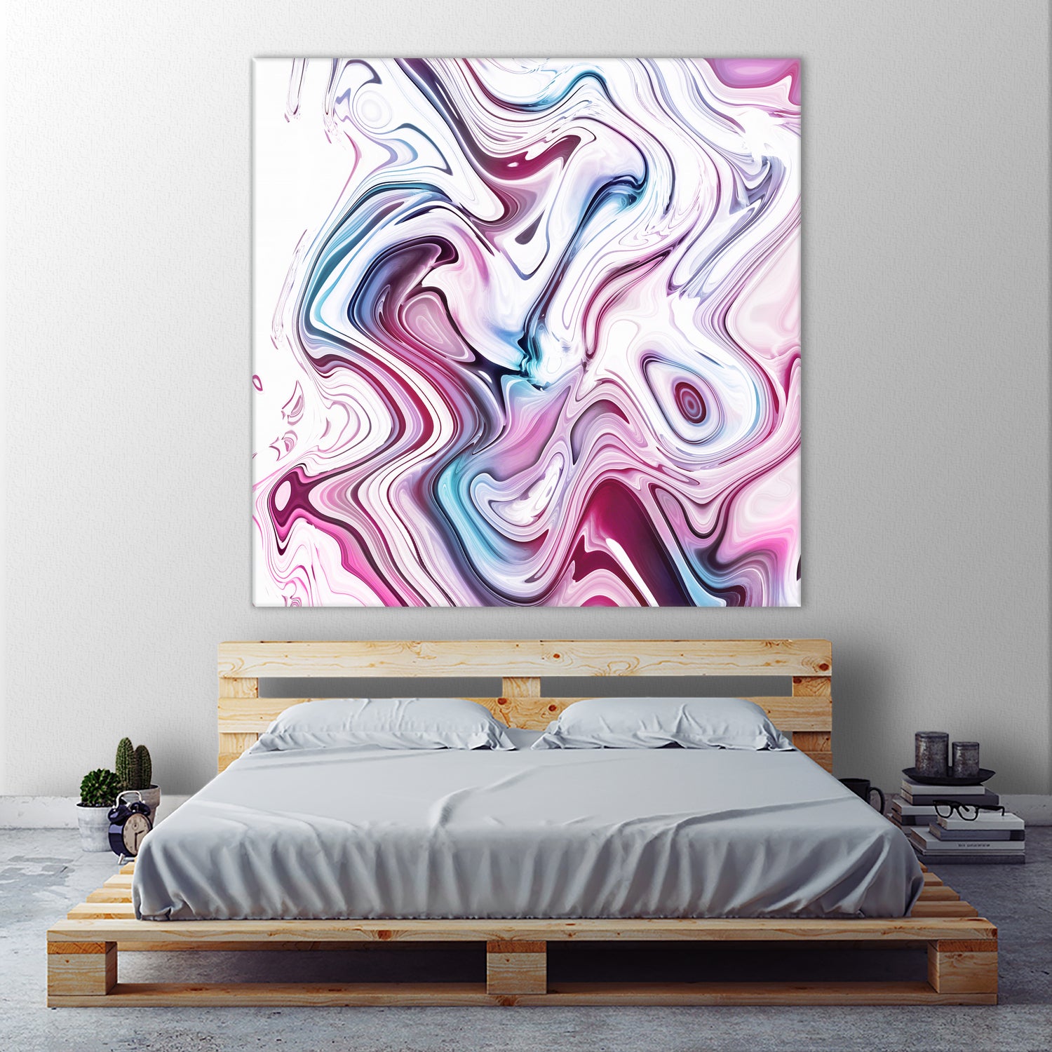 Liquid Marble - Pink and Blue by Dominique Van Roey on GIANT ART - pink photo manipulation