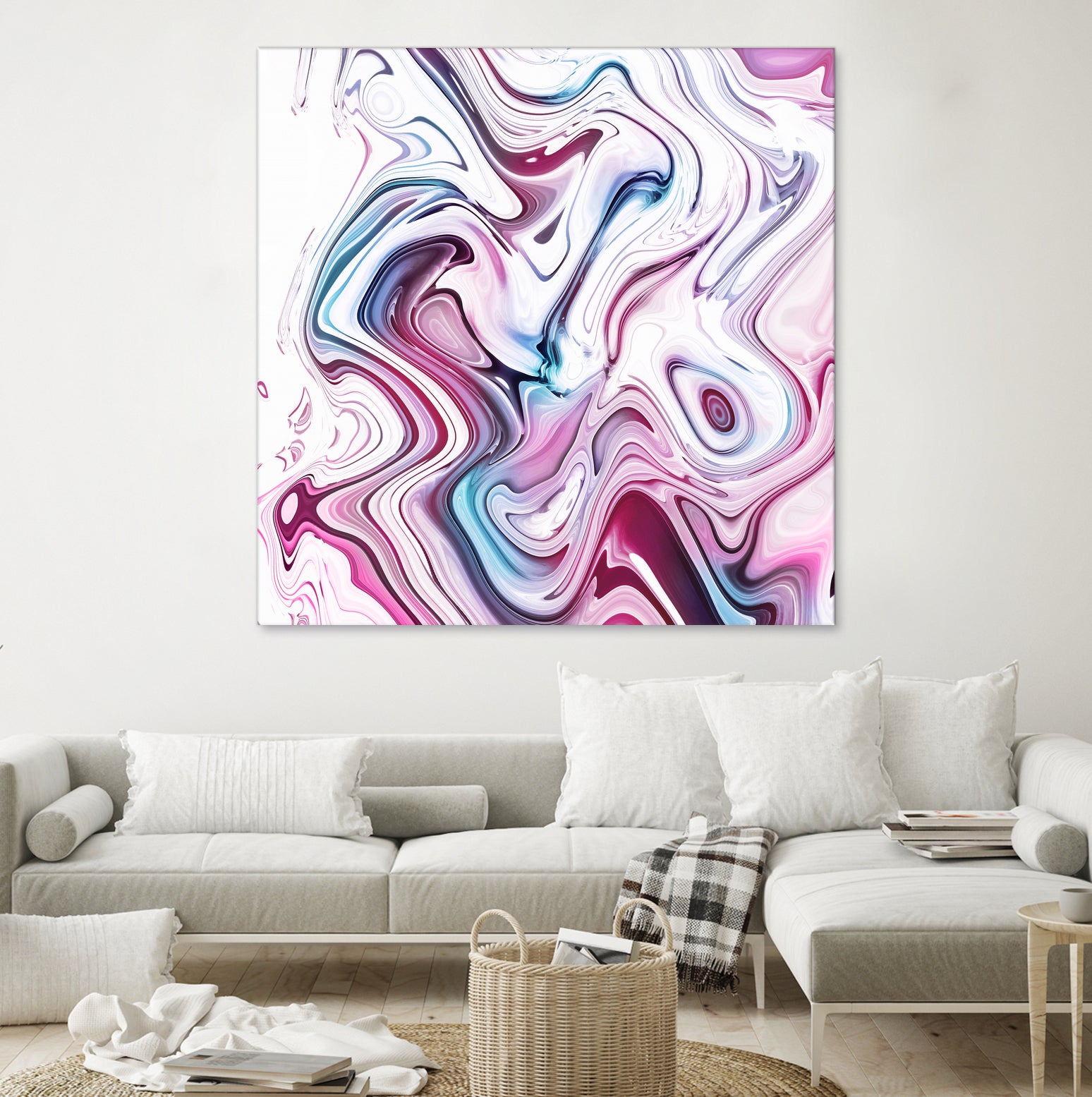 Liquid Marble - Pink and Blue by Dominique Van Roey on GIANT ART - pink photo manipulation