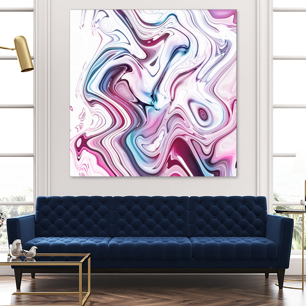 Liquid Marble - Pink and Blue by Dominique Van Roey on GIANT ART - pink photo manipulation