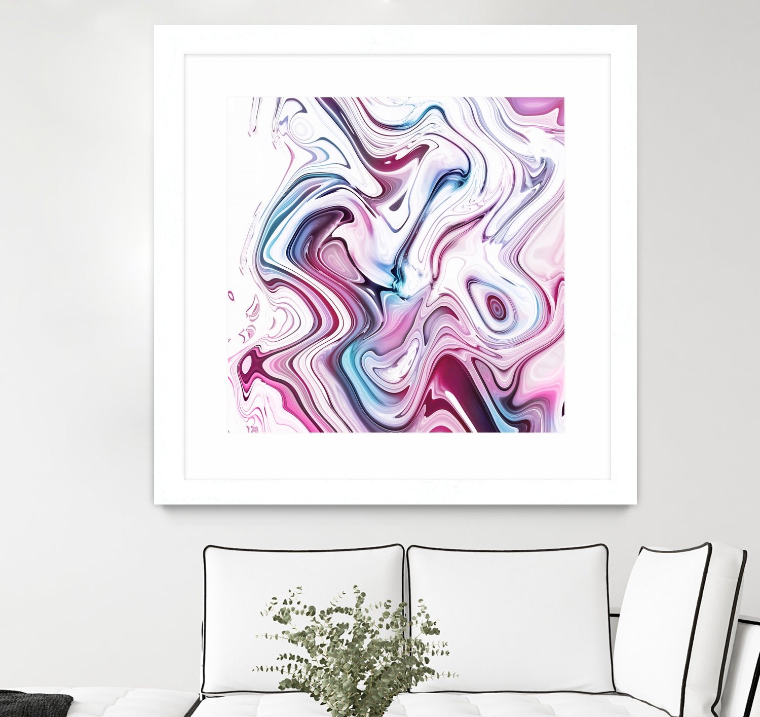 Liquid Marble - Pink and Blue by Dominique Van Roey on GIANT ART - pink photo manipulation