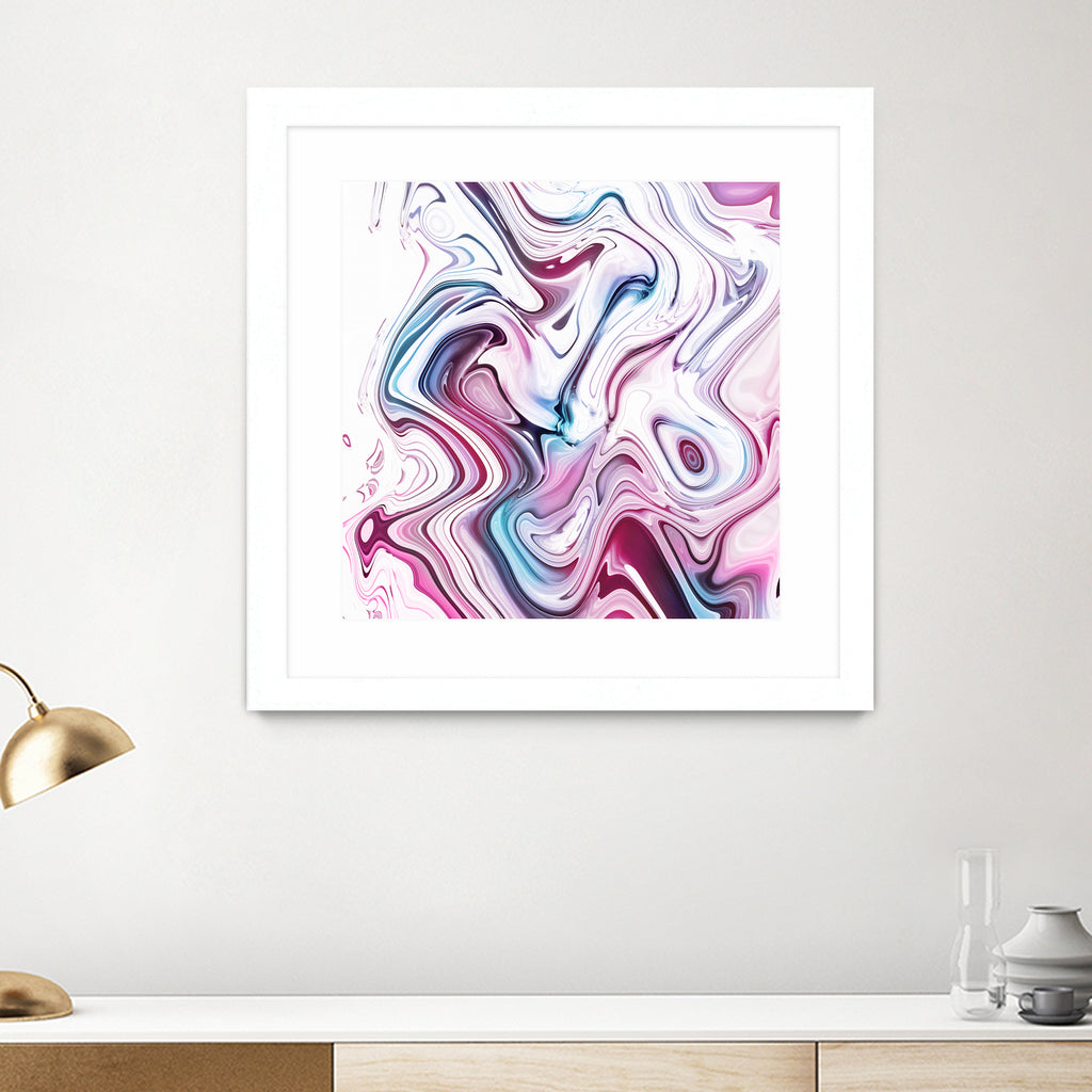 Liquid Marble - Pink and Blue by Dominique Van Roey on GIANT ART - pink photo manipulation