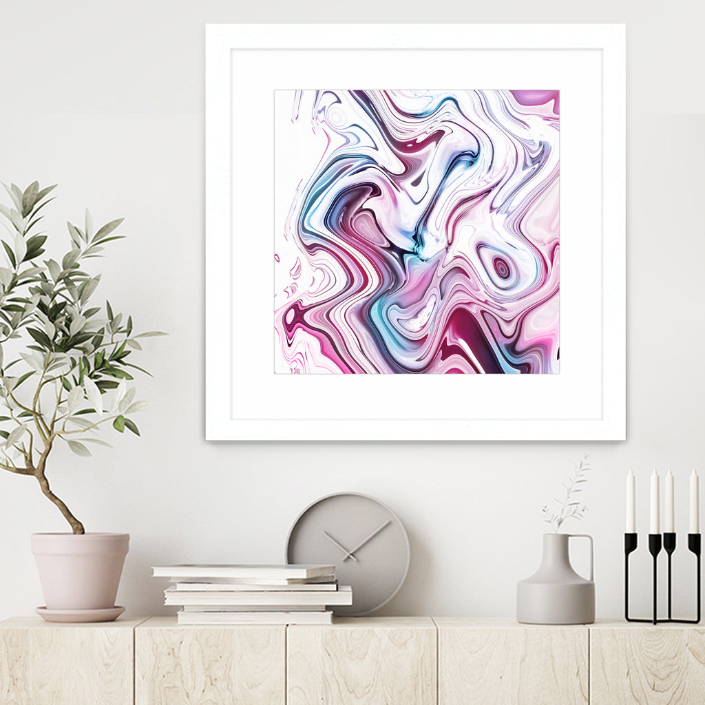 Liquid Marble - Pink and Blue by Dominique Van Roey on GIANT ART - pink photo manipulation