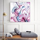 Liquid Marble - Pink and Blue by Dominique Van Roey on GIANT ART - pink photo manipulation