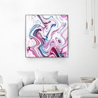 Liquid Marble - Pink and Blue by Dominique Van Roey on GIANT ART - pink photo manipulation