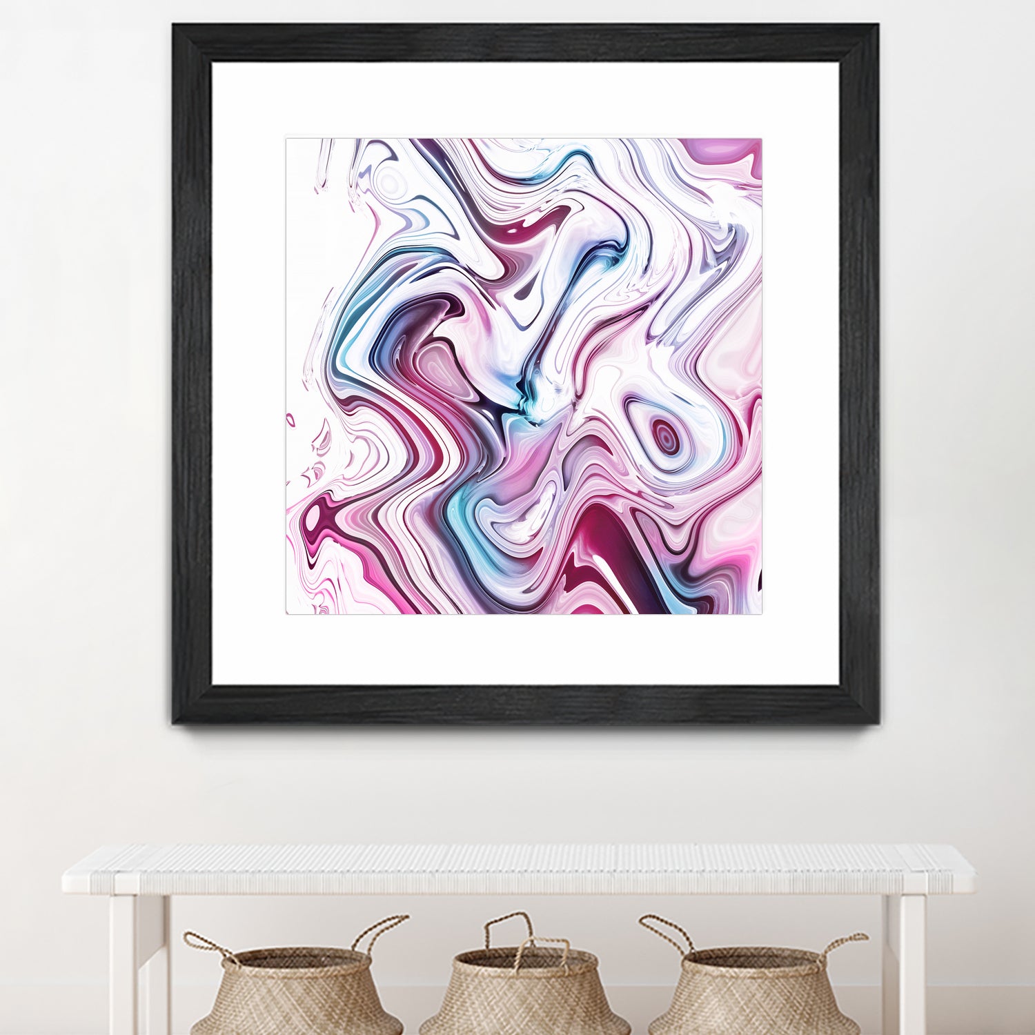 Liquid Marble - Pink and Blue by Dominique Van Roey on GIANT ART - pink photo manipulation