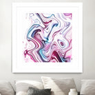 Liquid Marble - Pink and Blue by Dominique Van Roey on GIANT ART - pink photo manipulation