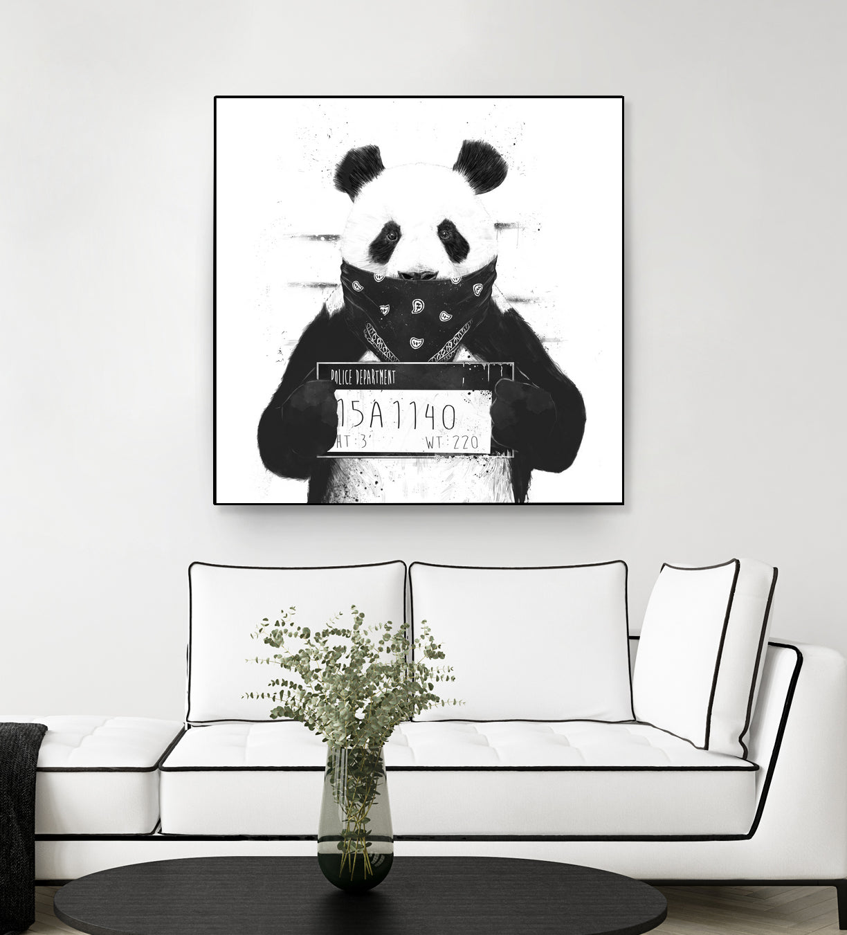 Bad panda by Solti Balázs on GIANT ART - white digital drawing