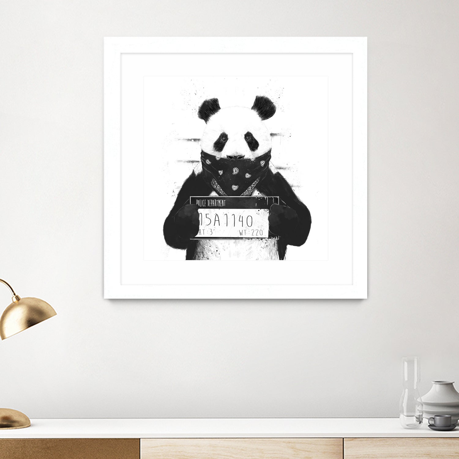 Bad panda by Solti Balázs on GIANT ART - white digital drawing