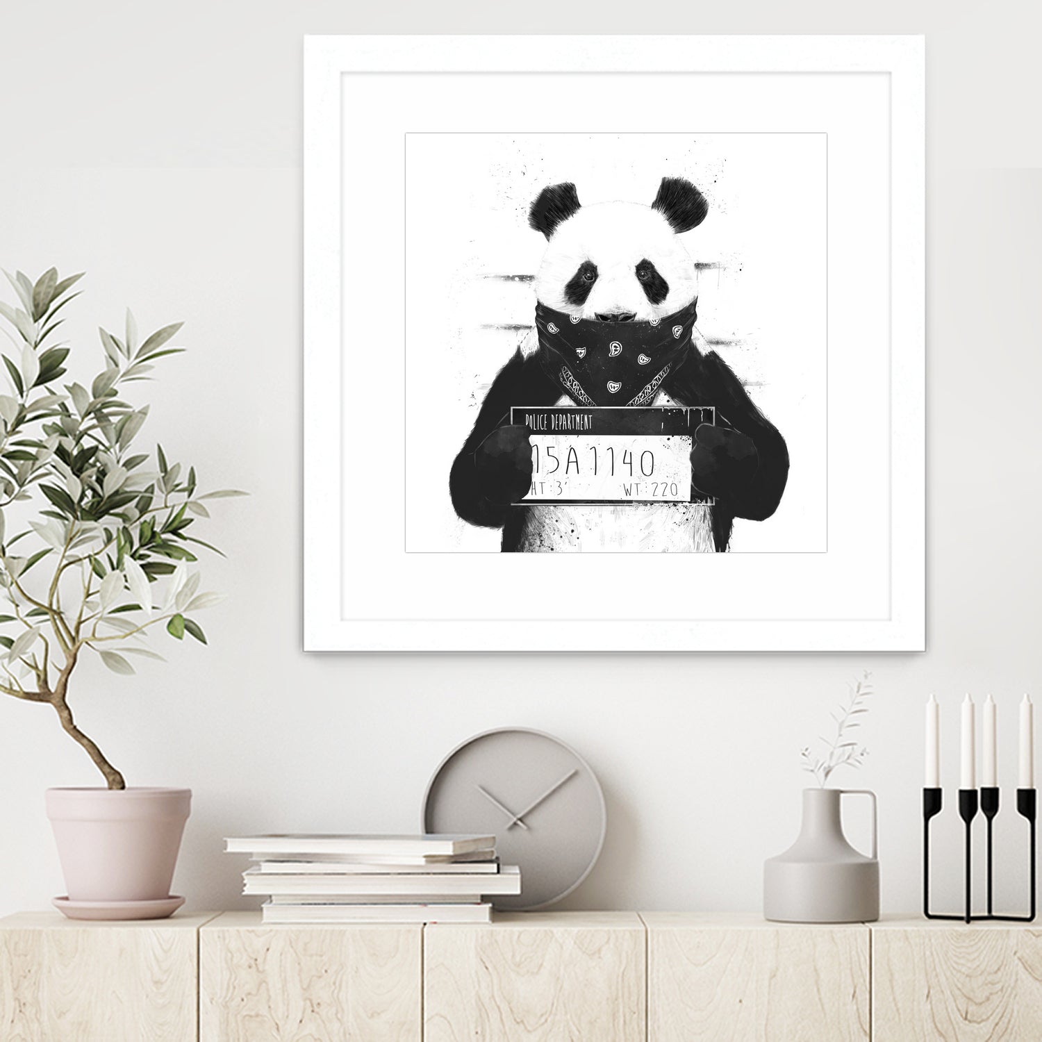 Bad panda by Solti Balázs on GIANT ART - white digital drawing