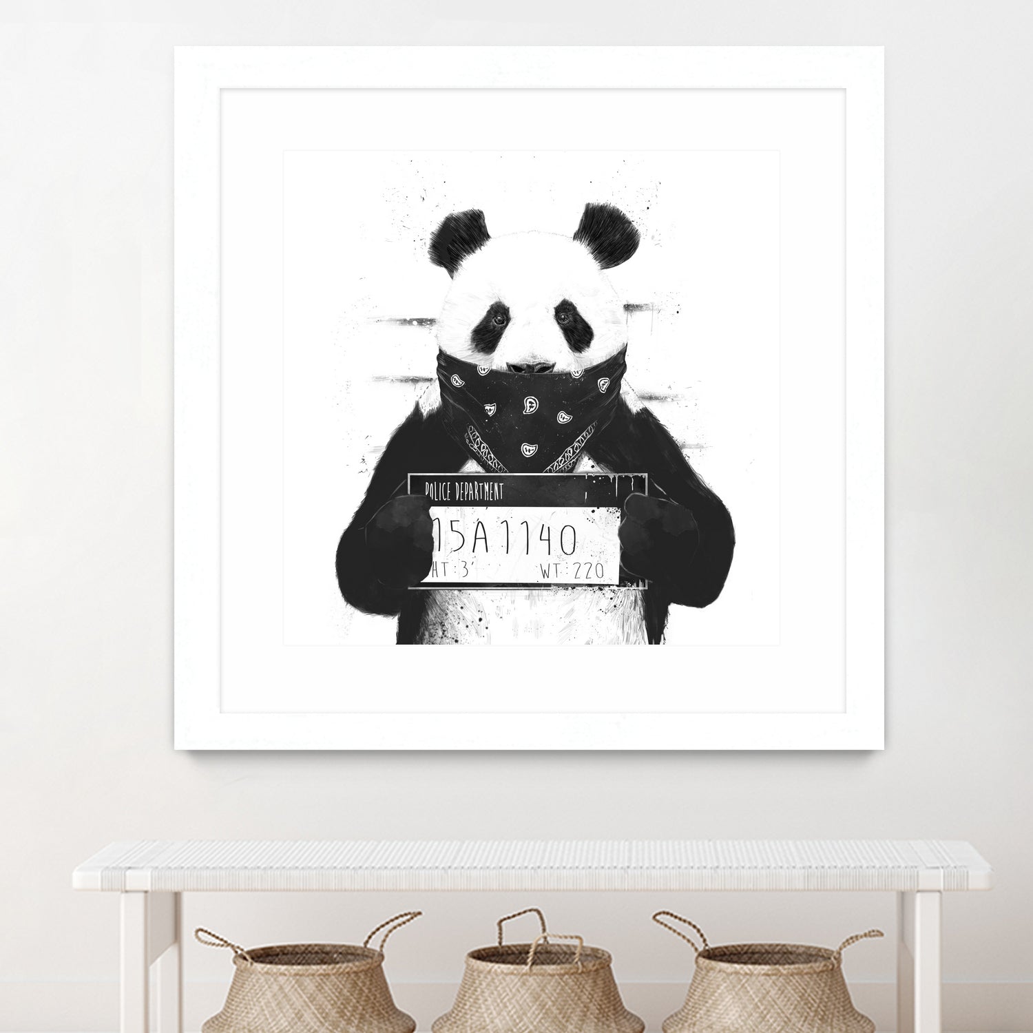 Bad panda by Solti Balázs on GIANT ART - white digital drawing