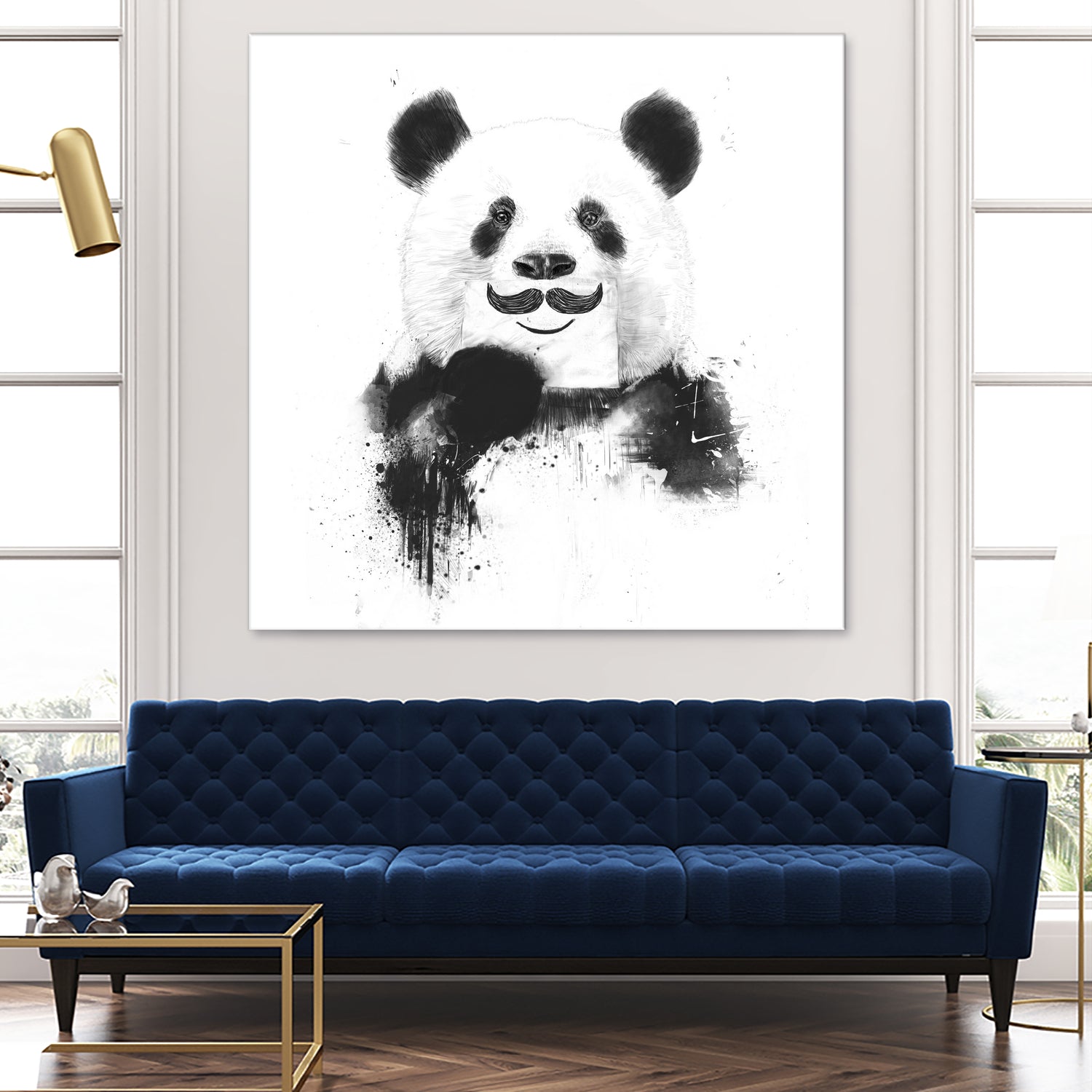 Funny panda by Solti Balázs on GIANT ART - white digital drawing