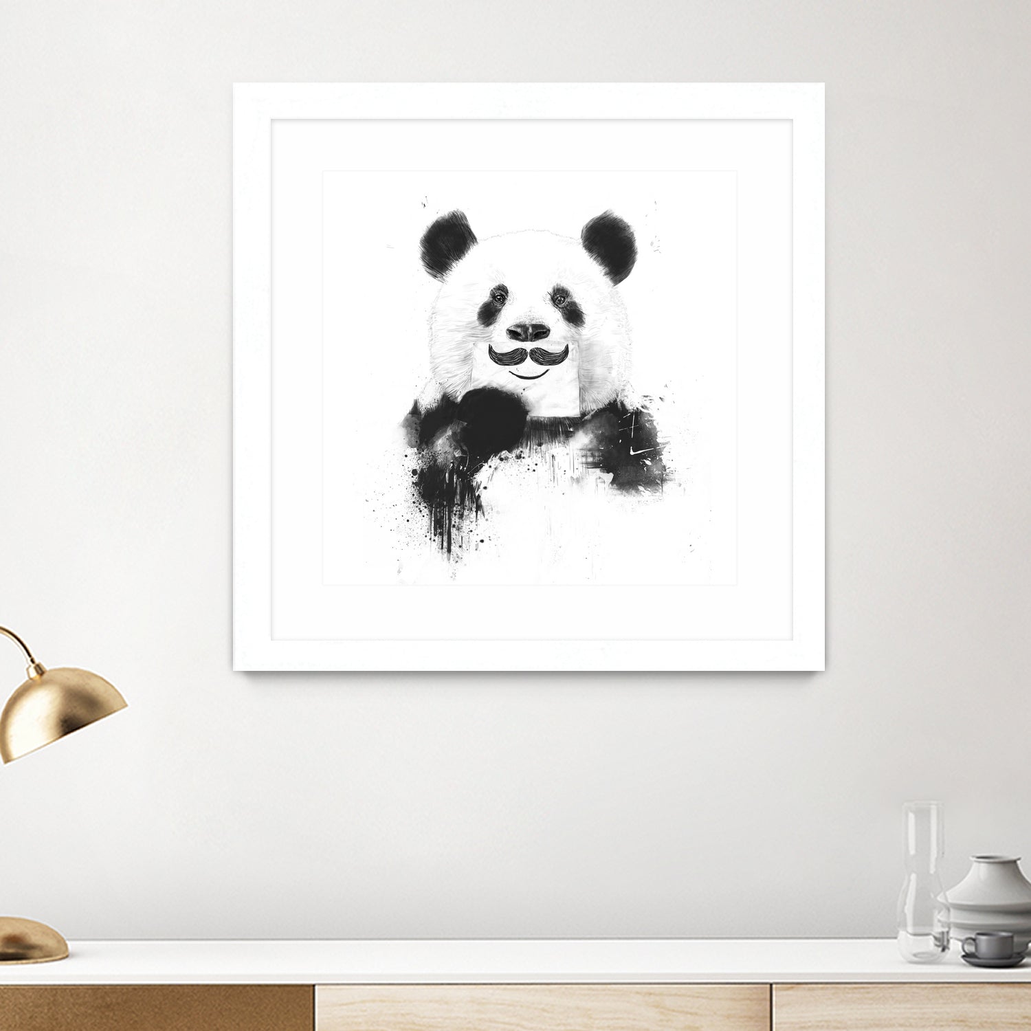 Funny panda by Solti Balázs on GIANT ART - white digital drawing