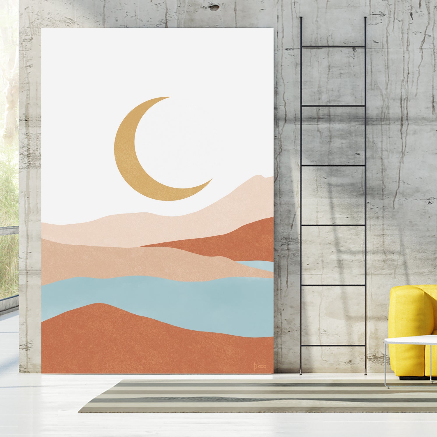 Desert Mountains II by Digital  Canvas  on GIANT ART - illustration