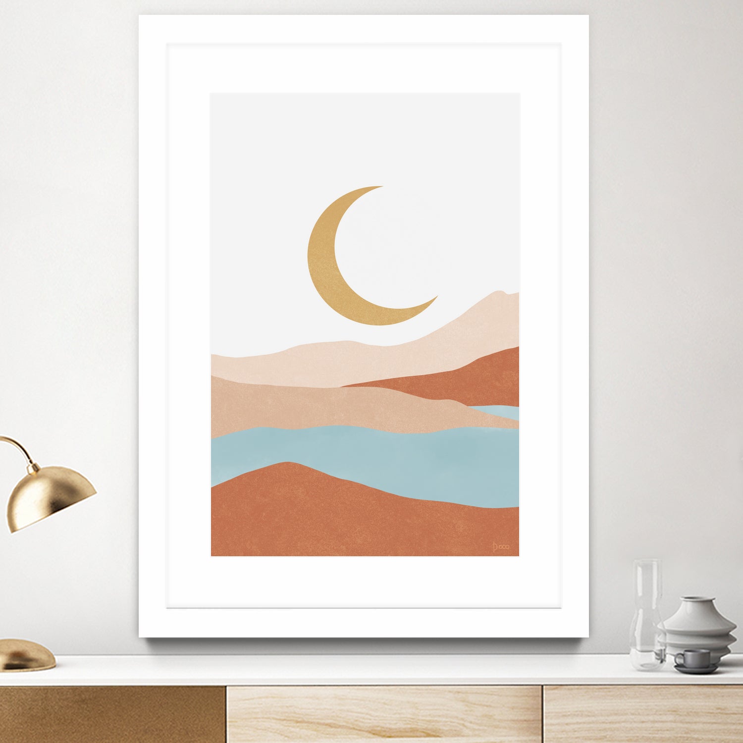 Desert Mountains II by Digital  Canvas  on GIANT ART - illustration